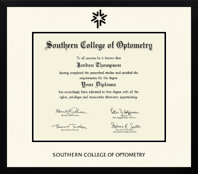 Southern College of Optometry diploma frame - Icon in Gotham