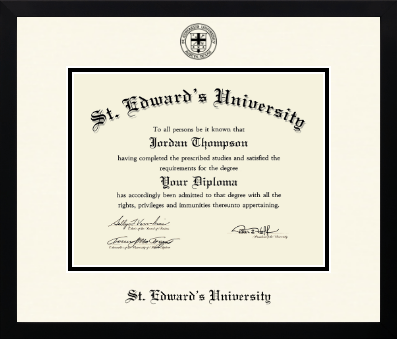 St. Edward's University diploma frame - Icon in Gotham