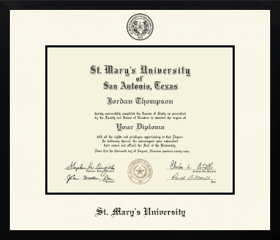 St. Mary's University diploma frame - Icon in Gotham