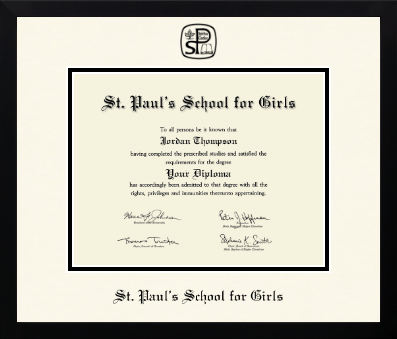 St. Paul's School For Girls diploma frame - Icon in Gotham