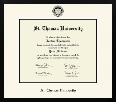 St. Thomas University diploma frame - Icon in Gotham