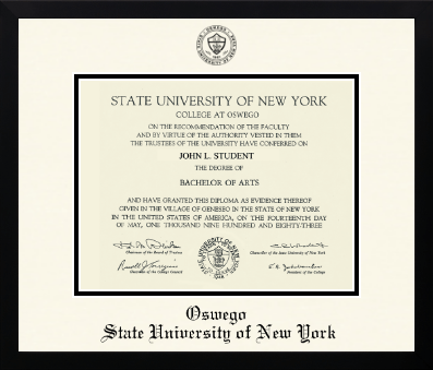 State University of New York at Oswego diploma frame - Icon in Gotham