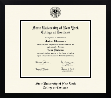 State University of New York Cortland diploma frame - Icon in Gotham