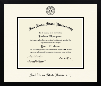 Sul Ross State University diploma frame - Icon in Gotham