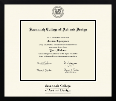 Savannah College of Art & Design diploma frame - Icon in Gotham