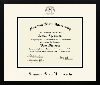 Sonoma State University diploma frame - Icon in Gotham