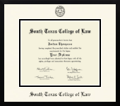 South Texas College of Law diploma frame - Icon in Gotham