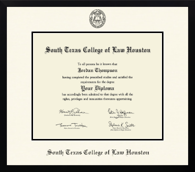 South Texas College of Law Houston diploma frame - Icon in Gotham