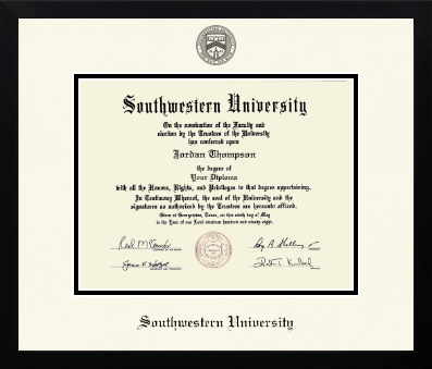 Southwestern University diploma frame - Icon in Gotham