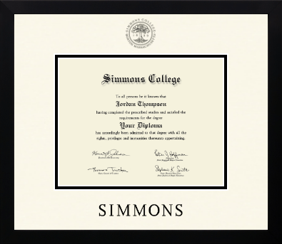 Simmons College diploma frame - Icon in Gotham
