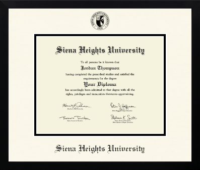 Siena Heights University diploma frame - Icon in Gotham