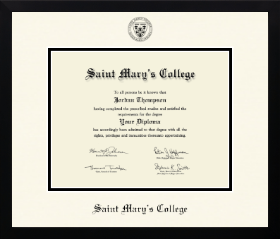 Saint Mary's College diploma frame - Icon in Gotham