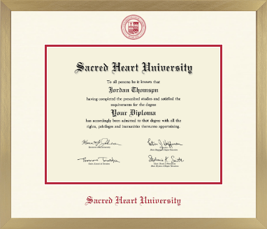 Sacred Heart University diploma frame - Icon in Chardonnay