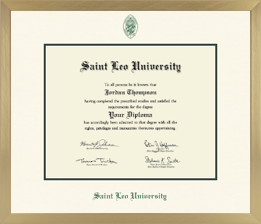 Saint Leo University diploma frame - Icon in Chardonnay