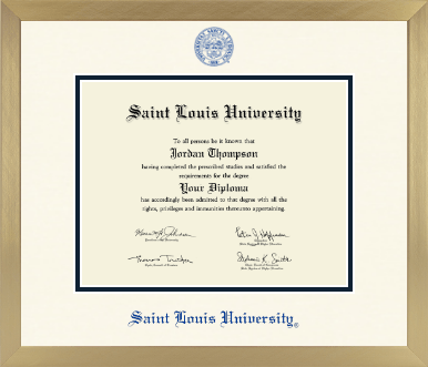 Saint Louis University diploma frame - Icon in Chardonnay