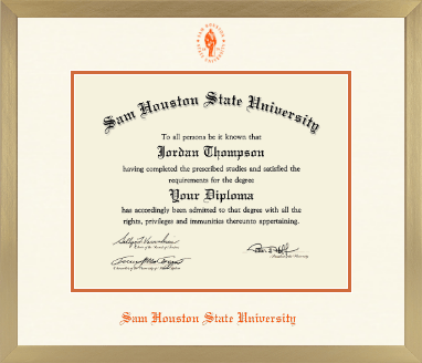 Sam Houston State University diploma frame - Icon in Chardonnay