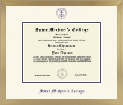 Saint Michael's College diploma frame - Icon in Chardonnay