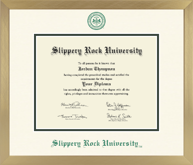 Slippery Rock University diploma frame - Icon in Chardonnay