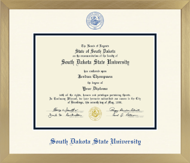 South Dakota State University diploma frame - Icon in Chardonnay