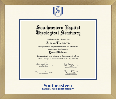 Southeastern Baptist Theological Seminary diploma frame - Icon in Chardonnay