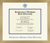 Southeastern Oklahoma State University diploma frame - Icon in Chardonnay