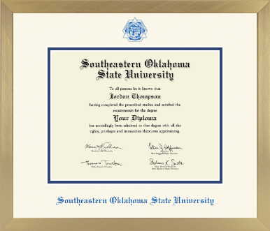 Southeastern Oklahoma State University diploma frame - Icon in Chardonnay