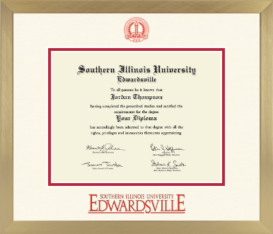 Southern Illinois University at Edwardsville diploma frame - Icon in Chardonnay