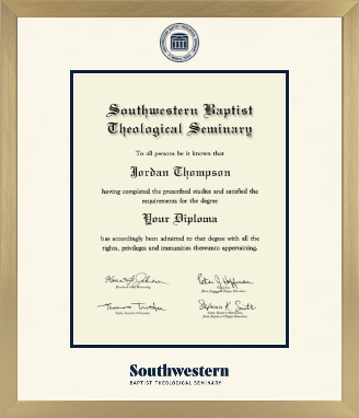 Southwestern Baptist Theological Seminary diploma frame - Icon in Chardonnay