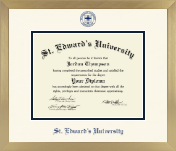 St. Edward's University diploma frame - Icon in Chardonnay