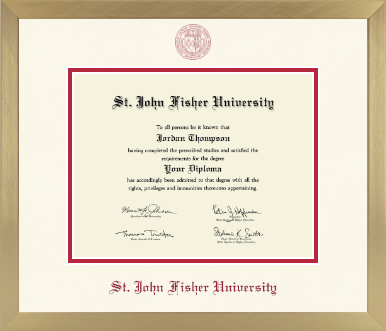 St. John Fisher University diploma frame - Icon in Chardonnay