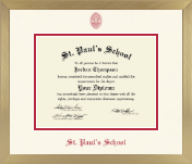 St. Paul's School diploma frame - Icon in Chardonnay