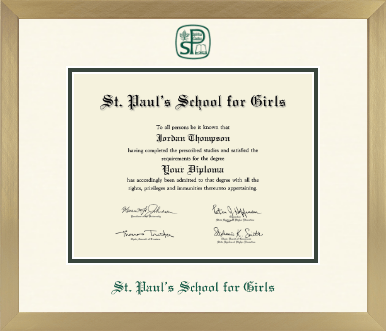 St. Paul's School For Girls diploma frame - Icon in Chardonnay