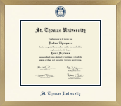St. Thomas University diploma frame - Icon in Chardonnay