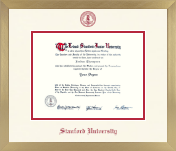 Stanford University diploma frame - Icon in Chardonnay
