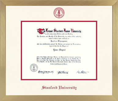 Stanford University diploma frame - Icon in Chardonnay