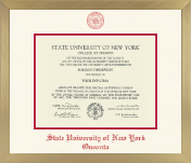 State University of New York - Oneonta diploma frame - Icon in Chardonnay