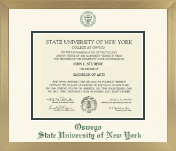 State University of New York at Oswego diploma frame - Icon in Chardonnay