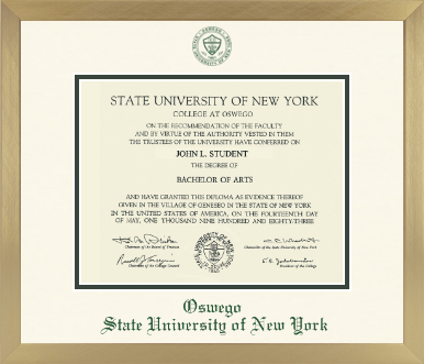 State University of New York at Oswego diploma frame - Icon in Chardonnay