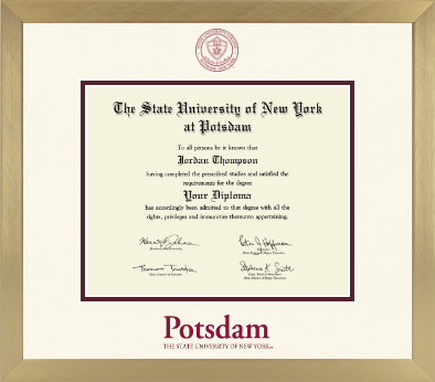 State University of New York at Potsdam diploma frame - Icon in Chardonnay