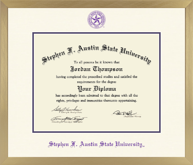 Stephen F. Austin State University diploma frame - Icon in Chardonnay