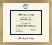 Sterling College diploma frame - Icon in Chardonnay