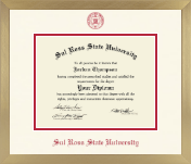 Sul Ross State University diploma frame - Icon in Chardonnay