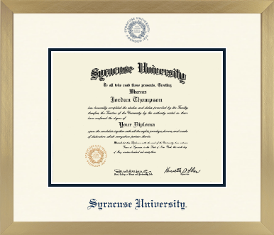 Syracuse University diploma frame - Icon in Chardonnay