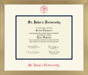 St. John's University, New York diploma frame - Icon in Chardonnay