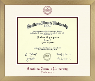 Southern Illinois University Carbondale diploma frame - Icon in Chardonnay