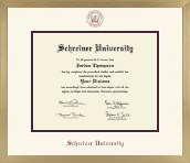 Schreiner University diploma frame - Icon in Chardonnay