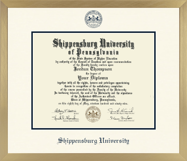 Shippensburg University diploma frame - Icon in Chardonnay