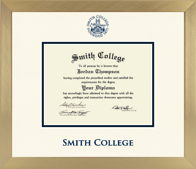 Smith College diploma frame - Icon in Chardonnay