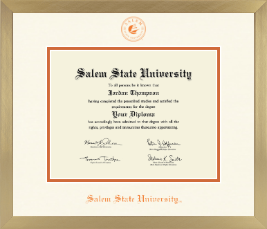 Salem State University diploma frame - Icon in Chardonnay