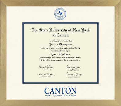 State University of New York at Canton diploma frame - Icon in Chardonnay